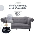 thumbnail image 6 of Btowin VCF 6 Inch / 15cm Solid Wood Furniture Legs, 4Pcs Black Couch Legs Turned Wooden Bun Feet with Threaded M8 Hanger Bolts & Mounting Plate & Screws for Sofa Cabinet TV Stand Ottoman Armchair, 6 of 7