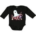 thumbnail image 3 of Inktastic Cute Ghost Octopus Trick or Treating with Bat Boys or Girls Long Sleeve Baby Bodysuit, 3 of 5