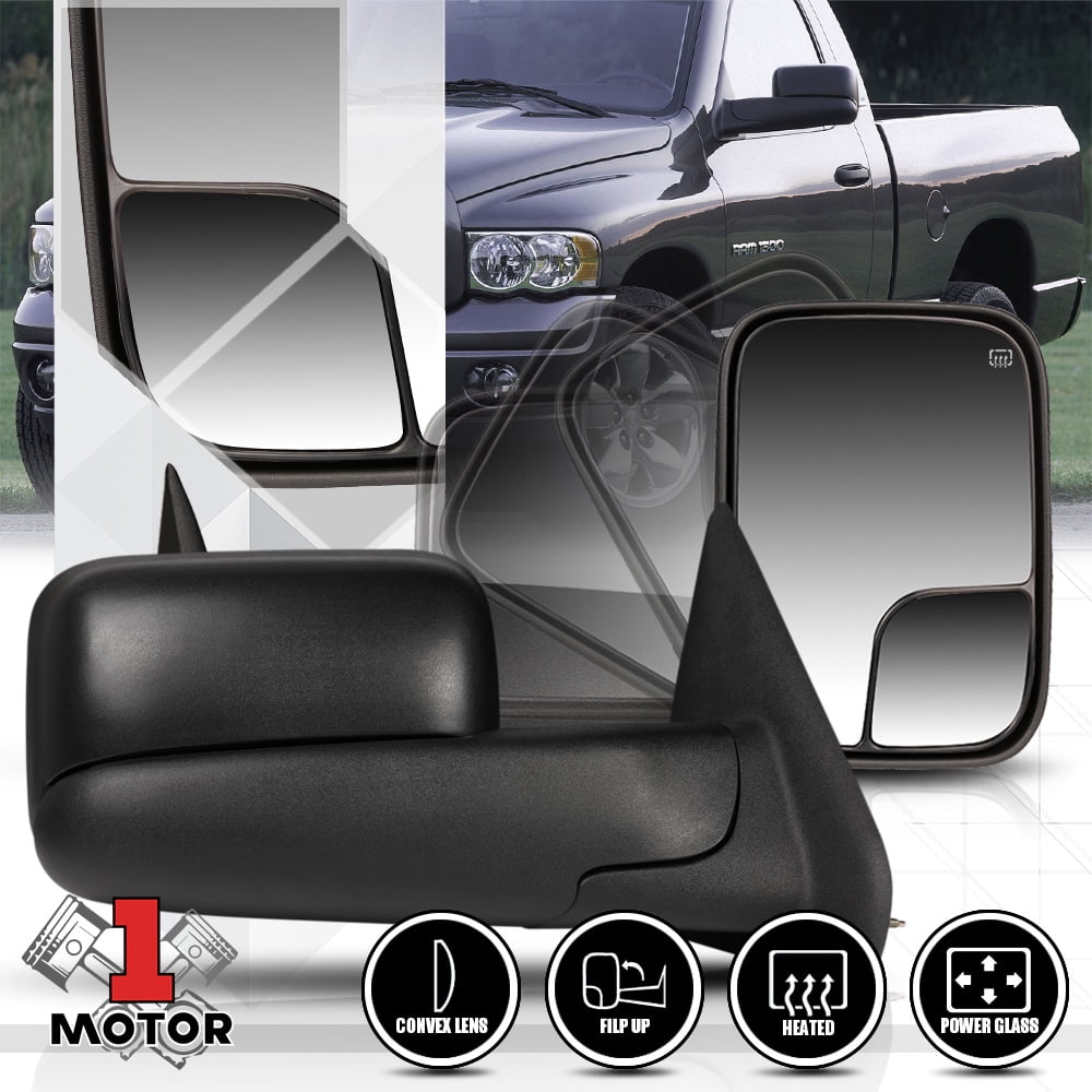 02-08 Ram 1500 03-09 2500 3500 Tow Extend FlipUp POWER Heated Mirror Driver Side