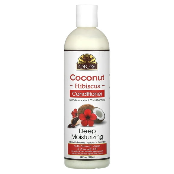 Okay Pure Naturals Conditioner, Coconut Hibiscus, 12 fl oz (355 ml)
