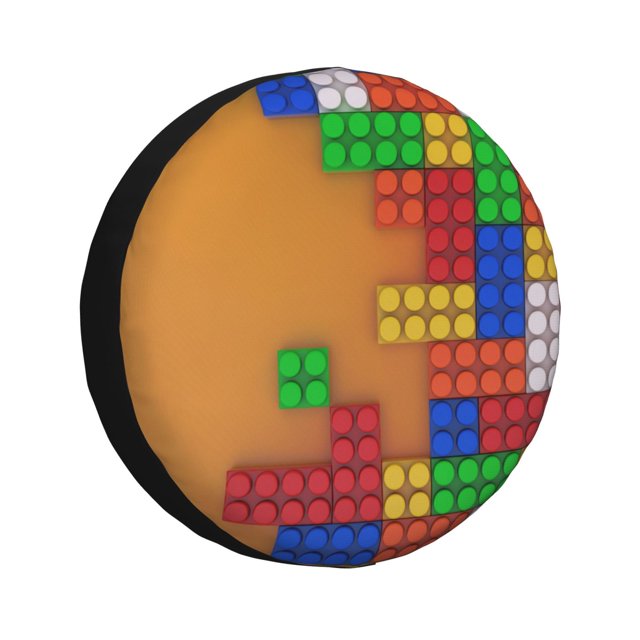 Vsdgher Blocs de Construction Colorés pour Pneu de Rechange, Protecteur de Roue de Pneu Adapté pour Camion, Remorque, RV, SUV, Campeur et la Plupart des Véhicules-17 Pouces