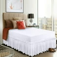 thumbnail image 2 of MesaSe Ruffled Grey King Size Bed Skirt  Dust Ruffle for King Bed with 15” Drop  Soft and Solid Microfiber  Classic Style  California King  Silver Gray Bedskirts, 2 of 6