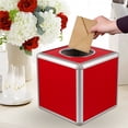 thumbnail image 4 of Raffle Box Lottery Box Multifunctional Square-shape Storage Ticket Box Card Bonus Draw Box for Business Annual Meeting Fundraising, 4 of 8