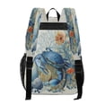 thumbnail image 3 of PVC Transparent Backpacks Clear Backpack for Travel and Outings Blue Crab and Shells, 3 of 7