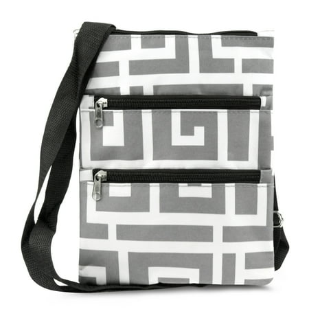 Print Small Messenger Bag - Zodaca Women Small Messenger Cross Body Zipper Shoulder Bag