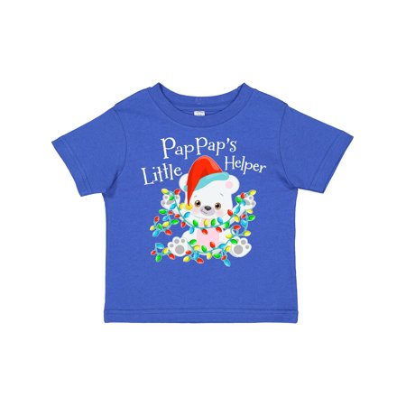 

Inktastic Pappap s Little Helper Cute Polar Bear with Christmas Lights Boys or Girls Toddler T-Shirt