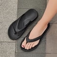 thumbnail image 4 of Mens and Womens EVA Flip Flops with Arch Support - Comfortable Lightweight Black Sandals for Beach, Pool & Casual Wear,Size 6.5-7, 4 of 9