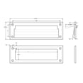 thumbnail image 2 of Deltana MS626CR003 Mail Slot 8-7/8" with Interior Frame; Lifetime Brass Finish, 2 of 2