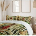 thumbnail image 6 of Ambesonne Venice Duvet Cover Sets, Historic Landscape Art, 2-Queen, Green Red Pale Brown, 6 of 7