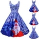 thumbnail image 2 of Vestido de fiesta informal con estampado navideño sin mangas y espalda descubierta para mujer Fridja  hjkh312, 2 of 9