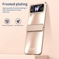 thumbnail image 5 of Allytechgroup Galaxy Z Flip 4 Case, Stylish Plating Slim Fit Cover Hinge Protection Shockproof Anti-Scratch Bumper Rugged Phone Case for Samsung Galaxy Z Flip 4 5G, Rosegold, 5 of 7