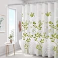 thumbnail image 2 of Shower Curtain Liner, PEVA Green Butterfly Shower Liner, Plastic Waterproof Shower Curtains, Bathroom Curtains Shower Curtain and Liner Set, 2 of 5