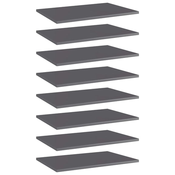 vidaXL 15.7 in x 23.6" Stainless Steel Floating Shelves 8 Count