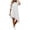 White, variant on Women's Trendy Loose Fit T-Shirt Dress with Short Sleeves and a Unique Lace Trim Asymmetrical Hemline Perfect for Fashionable Lounging and Daily Wear