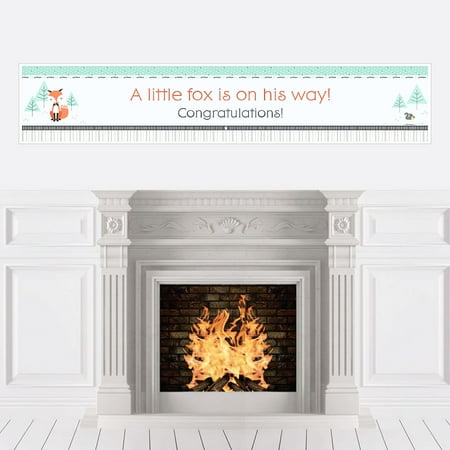 Mr Foxy Fox Boy Baby Shower Party Decorations Party Banner