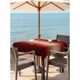 thumbnail image 3 of Outdoor Tablecloths with Umbrella Hole & Zipper, Dark Red Ombre 54x54 Inch Square Tablecloths, Modern Yellow Gradient Farmhouse Art Waterproof Table Cloth, Patio/Pool/Picnic Table Covers, 3 of 8