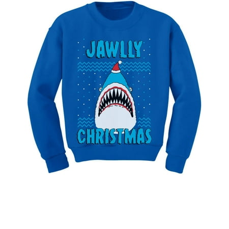 

Tstars Boys Unisex Ugly Christmas Sweater Jawlly Christmas Shark Kids Christmas Gift Funny Humor Holiday Shirts Xmas Party Christmas Gifts for Boy Toddler Kids Sweatshirt Ugly Xmas Sweater