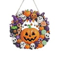 thumbnail image 3 of Halloween Diamond Art Hanging Kit, DIY Handmade Wreath Ornament, Diamond Art Door Wall Window Hanging Decor by MPOISVA, 3 of 6