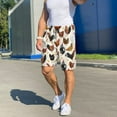 thumbnail image 7 of Bixox Men's Roosters and Chickens printed lightweight casual shorts, soft sleep shorts with pockets., 7 of 7
