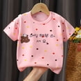 thumbnail image 3 of Gelikeya Toddler T Shirts for Boys 5T Soft Cotton Short Sleeve Cartoon Bear Graphic Tees Shirt Summer Cute Clothes #10 Pink, 4-5 Years, 3 of 3