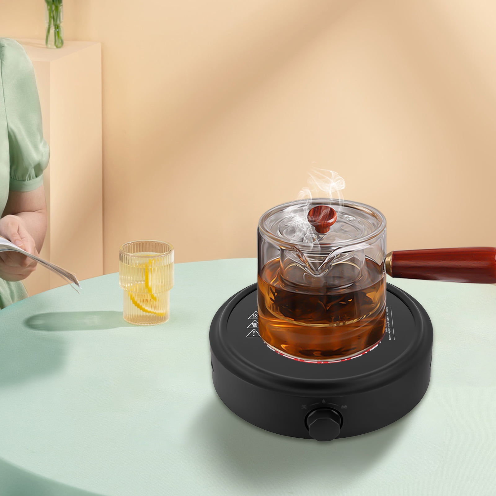 Electric Mini Stove, Portable Hot Plate Electric Stove for Boiling Water, Making Tea and Coffee 700W 110V , 8 * 2.8inch