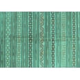 thumbnail image 1 of Ahgly Company Indoor Rectangle Abstract Turquoise Blue Contemporary Area Rugs, 4' x 6', 1 of 4