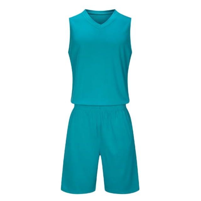 RXMEKW Football Uniform Set For Kids With Short Sleeve Jersey And Shorts For Sports Training And Matches In Solid Color