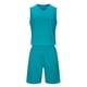 thumbnail image 2 of Conjuntos de camisetas sin mangas de cuello redondo para niños, conjunto de traje de fútbol de color sólido para juegos deportivos universitarios, partidos de rendimiento, uniformes de entrenamiento y, 2 of 5