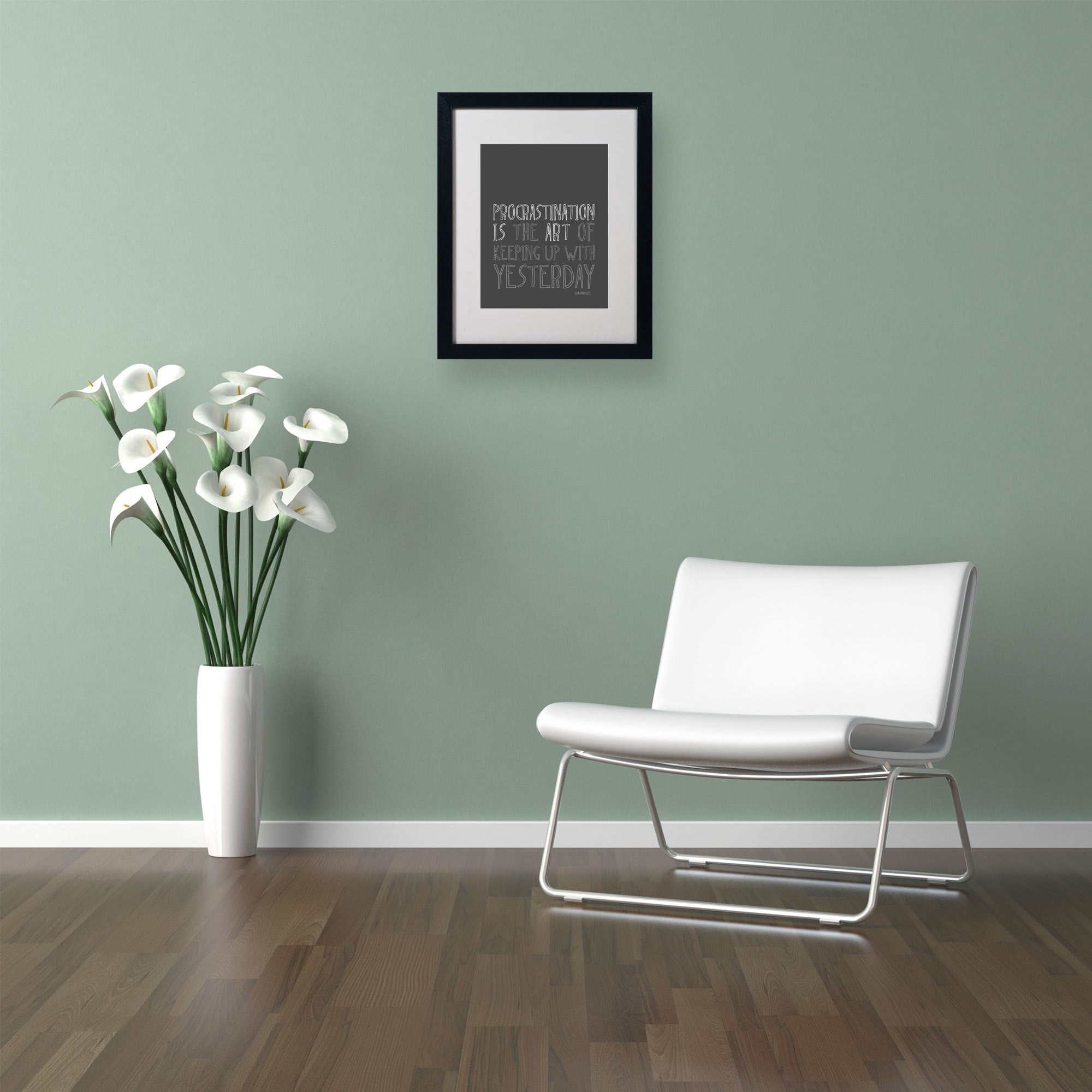 Trademark Fine Art "Artistic Procrastination I" Canvas Art by Megan Romo, Black Frame