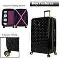 thumbnail image 7 of Betsey Johnson 26 inch Checked Luggage - Expandable Hardside Suitcase (Heart to Heart Black), 7 of 7