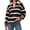 Inverlee Black-Sweatshirts, variant on Striped Collared Tops for Women Button Collar Long Sleeve Tees Weekend Casual Pullovers Red XXL