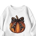 thumbnail image 5 of Lutiedan Halloween Sweatshirt for Girls Pumpkin Ghost Graphic Pullover Tops Baggy Crewneck Spooky Season Sweatshirt Size 1-13, 5 of 6