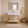 thumbnail image 2 of Meridian Furniture Marmo White Engineered Stone Bathroom Vanity, 2 of 9
