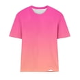 thumbnail image 4 of T Shirts For Women Womens Tops Short Sleeve Gradient Color Fashion Round Neck Casual T Shirt, 4 of 5