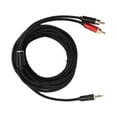 thumbnail image 2 of 3.5MM to 2RCA Component ABS Cord AV Cable Audio Video Cord for Tablet Laptop Amplifier TV 5m, 2 of 8