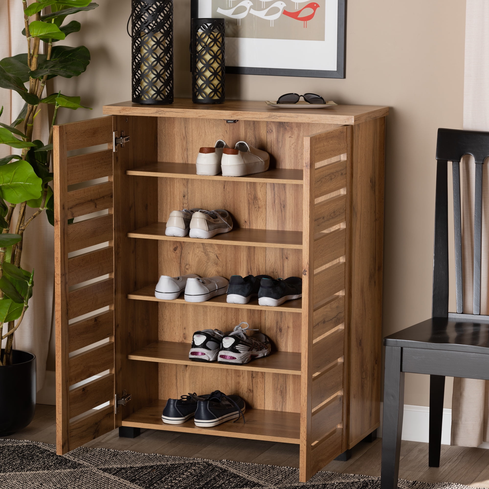 Baxton studio adalwin dark on sale brown entryway shoes storage cabinet