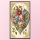 thumbnail image 3 of Hilo de Bordar de Algodón Ecológico Wdftyju Punto de Cruz Vintage Love Rose 11CT 40x70cm, 3 of 9