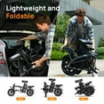 thumbnail image 6 of URLIFE 14"Folding Electric Bike for Adults,500W Peak Motor,48V 7.5AH Removable Battery,Mini Ebike for Adults City Commuter,UL2849-Gray, 6 of 12