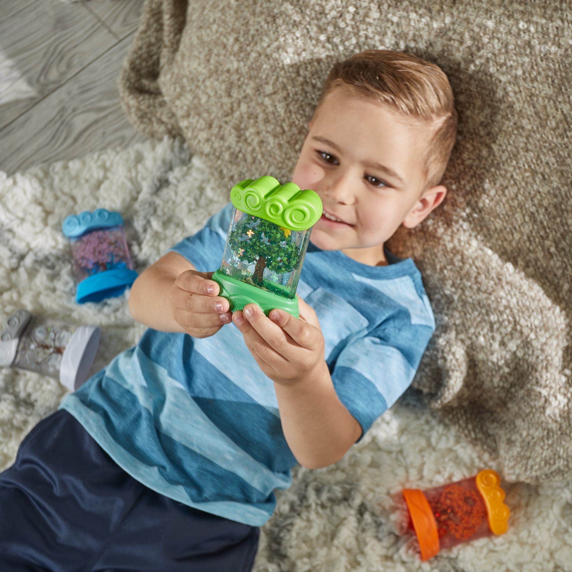 hand2mind Changing Seasons Sensory Tubes- 4 Sensory Fidget Tubes,  Ages 3+, Weather for Kids