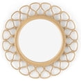 thumbnail image 2 of Better Homes & Garden 3 Piece Light Natural Faux Woven Wicker Round Traditional Mirror Set, 2 of 7