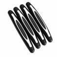 thumbnail image 1 of 4 piezas 110x15 mm borde de la puerta del coche protector contra arañazos y golpes tira decorativa de PVC negro para autos, sedán, camiones y SUV, 1 of 13