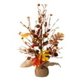 thumbnail image 2 of 20" Brown and Orange Tree Thanksgiving Tabletop Decor, 2 of 6