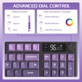 thumbnail image 4 of FREEWOLF M96 Wireless Gaming Keyboard Creamy Membrane with Rainbow Backlight,Media Knob,LCD Screen,Dual Mode-Bluetooth/2.4Ghz,Ball Shape PBT Keycap 94 Key..., 4 of 9