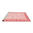 thumbnail image 2 of Ahgly Company Machine Washable Indoor Round Oriental Red Modern Area Rugs, 8' Round, 2 of 4