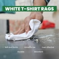 thumbnail image 3 of SupremePlus Knit T Shirt Rags for Cleaning 1 lb Bag of Rags Commercial Multipurpose Cotton Household Cleaning Cloths & Wipes, White, 9 Count, 3 of 7
