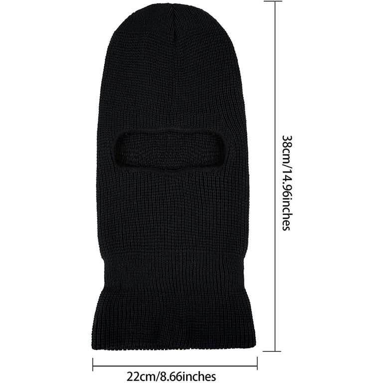 (Gray) Balaclava Winter Adult For Ski Outdoor Cover Face Full Knitted Women GRNSHTS 1-Hole Men Beanie Sports