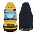 thumbnail image 6 of XYZCANDO Protector Car Seat Covers SUV Truck Sedan, Washable Comfortable Car Front Seat Covers 2 Pack Polyester Fabric Yellow Bus Front Design, 6 of 10