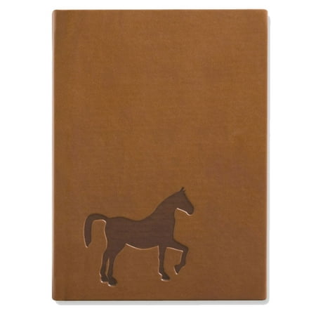 Eccolo Brown Embossed Horse Leather Journal - Lined