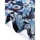 thumbnail image 5 of Faldas florales para mujeres INSPIRE CHIC, verano, chiffon, cintura elástica fruncida, corte A, por debajo de la rodilla, falda con volantes en capas, XS, azul marino, 5 of 6