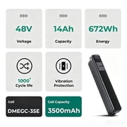 Yose Power 48v 14Ah Ebike Battery Semi-intergrated Electric Bicycle Battery Compaitible with Rad Power for RadRunner 3 Plus/RadRover 6 Plus/RadCity 5 Plus